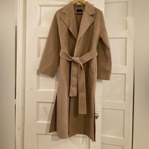 NEW with tags - Theory Double Face Cashmere Wool Long Robe Coat With Belt